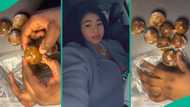 Lady shows what she saw after keeping "agbalumo" in freezer for over a year, video generates buzz