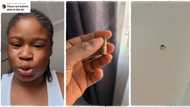 "You are lucky": Stray bullet enters Nigerian lady's house through roof, perforates ceiling and bed
