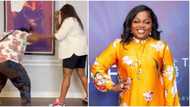 Funke Akindele in interesting boxing duel with male partner as they show off amazing dance moves in video