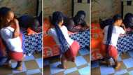 Little lady whines waist for her little man as she jumps on Trigger Dance Challenge, video sparks reactions