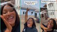 "Ending the year in 6-bedroom mansion": Lady flaunts achievement after 1 year of hard work