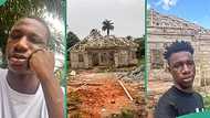 Nigerian man begins building portable house on his land, shows progress so far, video inspires many