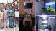 Nigerian man Fisayo transforms family's home, changes decor, replaces TV, puts new cooker, fridge, tiles room