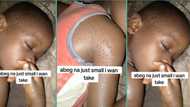 Mum cries out as little son sweats profusely while sleeping at home, video trends online