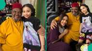 Sweet video as Kleopatra Vargas visits Pete Edochie, actor prays for her: “daughter of grace”