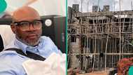 Nigerian man arrives village to build massive house, people react to viral video