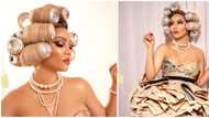 BBNaija Maria proves she's front page worthy in vintage newspaper themed photos