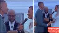 Ikenna, why are you crying? Bride asks groom as he gets emotional during vows, guests burst into laughter