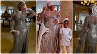 A silver affair: Tiwa Savage and son Jamil serve major fashion goals in owanbe looks