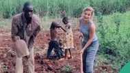 White woman from UK flies to Africa, falls in love with farmer in village, their video goes viral