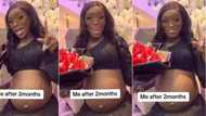 "You moved on too fast": Lady flaunts baby bump for new man 2 months after breaking up with ex