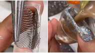Crazy fashion trends: Nigerians share thoughts on kitchen sieve nail tutorial in trending video