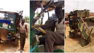 70-year-old Nigerian man builds lorry, supplies sand for building construction to villages in new photos