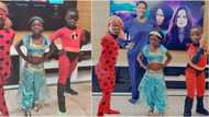 Na me born them: Mercy Johnson says as her kids don costumes from favourite cartoons for school