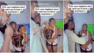 "How you go get boyfriend you no collect permission": 3 neighbours storm lady's house in video