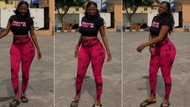 "I love your shape": Fine lady with perfect body makes heads turn as she steps out in crop top, video trends
