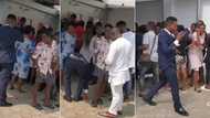 "No be condoms be that?" Nigerian 'pastor' embarrassed as condoms fall off his pockets in viral video