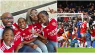 London is red: Mary Njoku & her family rock Arsenal's jersey with full chests after 1-0 win against Chelsea