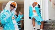 Nigerians react as Bella Shmurda performs in a skirt: "E be like public school student"