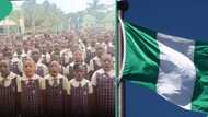 Viral video shows school children in Nigeria singing re-introduced old national anthem at assembly