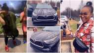 “Send your old car to me”: Video of actress Doris Simeon doing happy dance as she buys new car abroad