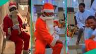 Nigerian man who wore 'father Christmas' costume rages as children run from him during event