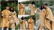 Nigerian lady marries oyinbo lover in beautiful traditional wedding ceremony, photos stir massive reactions