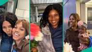 "I promised to take her to London": Lady overjoyed as her mum lands in UK, video melts hearts