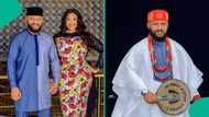 Yul Edochie hypes himself and 2nd wife, Judy Austin, fans react: "Sad couple with happy pictures"