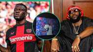 Odumodublvck uses Victor Boniface's Fifa avatar to beat football star during game section