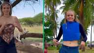 Woman takes Tshwala Bami challenge to new heights, dances in front of lion