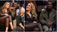 Adele looks like a queen next to her boyfriend at NBA basketball game