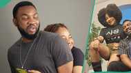 Adorable chat between Linda Ejiofor and her husband leaves fans gushing: "No peace for singles"