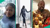 May Edochie breaks silence with video of her view from China amid Linc, Yinka's separation
