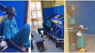 "Chelsea don cut him ticket": Nigerian man looks sad and lost in thought at sports bet centre, video trends