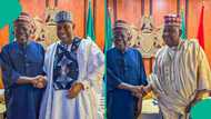 2 top northern senators meet Tinubu amid plot to dump Kwankwaso, Obi ahead of 2027, photos emerge