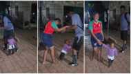 "Mother's love": Little boy sees dad 'fighting' his mum, pushes him & takes her away in funny clip, many react