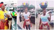 "We never give up": Extremely beautiful Igbo lady who hawks soft drinks stirs reactions with cute TikTok video