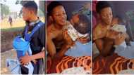 "Na man you marry": Caring husband dutifully babysits kid while his wife goes to write exams, video goes viral