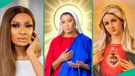 May Edochie honours Holy Mary in Easter photo shoot, fulfils childhood dreams: "So demure and cool"