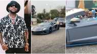 Double excitement: Car seller screams like a baby after seeing Davido, Lamborghini for the first time in Lagos