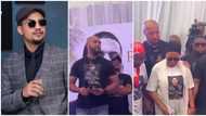 "Thank God he has siblings": Video of Rico Swavey's mum with his lookalike brothers, cousins surfaces