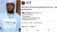 COVID-19: Davido updates fans on Chioma's health, says she hasn't shown any symptoms yet