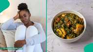 Woman discovers her husband's secret after noticing okra soup stains on his singlet, cries out
