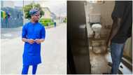 Nigerian man shares photo of house in Lagos with toilet that has staircase, says he'll move to the island