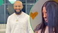 "Nigerian Jesus": Drama as Yul Edochie debuts new look, rocks wig, whines waist in viral clip