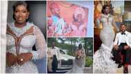 "Vow renewal done": Real Warri Pikin rocks gown, shares sweet video as she remarries hubby in lavish wedding