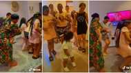 "She is very young": Energetic Nigerian grandma dances sweetly with her young 6 grandkids, video melts hearts