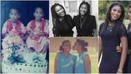 Twin sisters break the internet with adorable throwback and current photos as they clock new age, many react