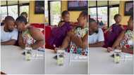 "I did it": Mum and dad kiss in kid's presence, she smiles, hugs her parent tight in video